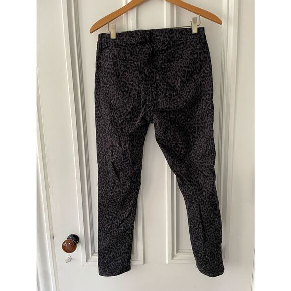 Gap gray and black easy leggings animal print pants 10 - Picture 2 of 4